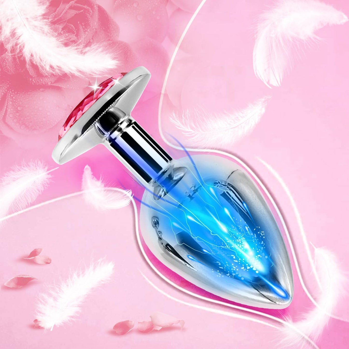 💖 Plug Anal Métallique avec Cristal en Forme de Cœur – Élégance & Plaisir