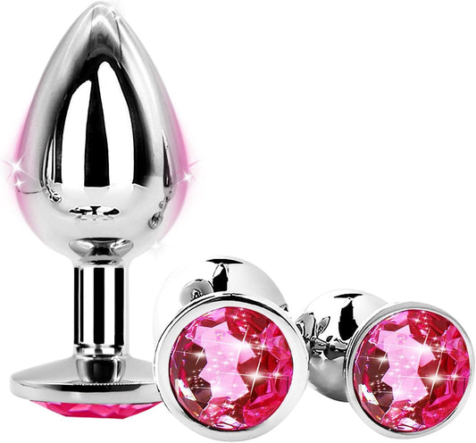 💖 Plug Anal Métallique avec Cristal en Forme de Cœur – Élégance & Plaisir