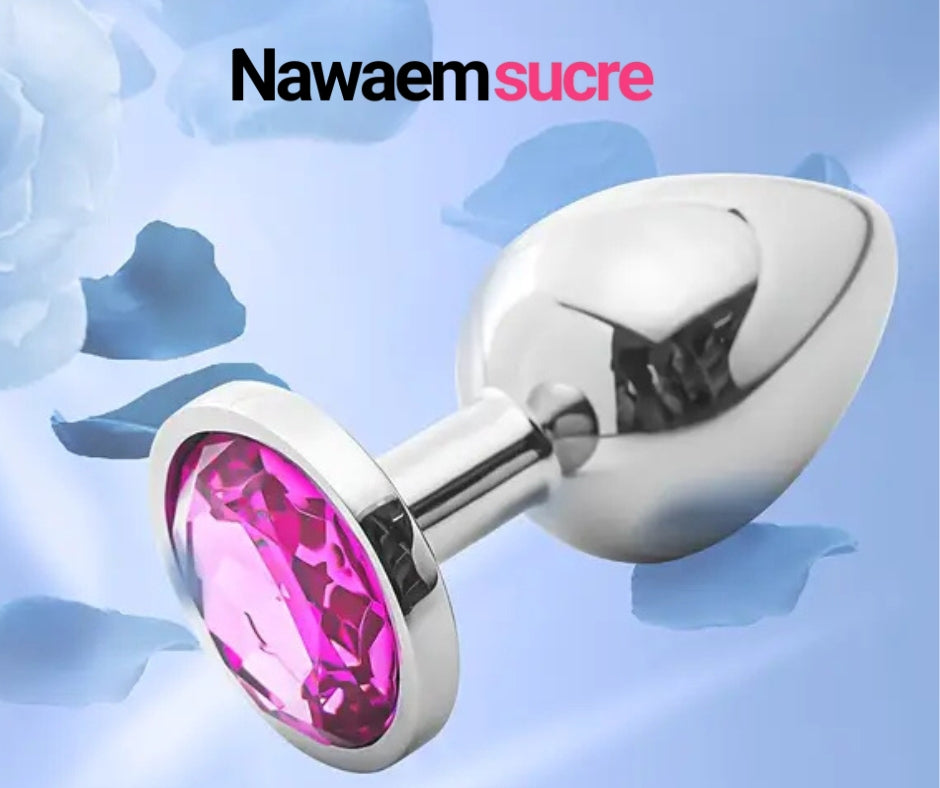 💖 Plug Anal Métallique avec Cristal en Forme de Cœur – Élégance & Plaisir