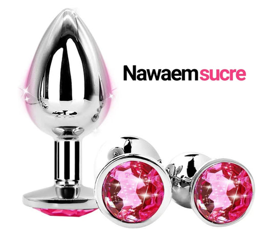 💖 Plug Anal Métallique avec Cristal en Forme de Cœur – Élégance & Plaisir