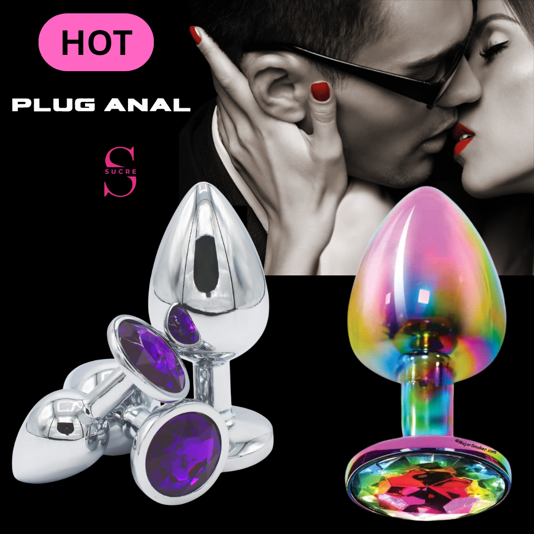 💖 Plug Anal Métallique avec Cristal en Forme de Cœur – Élégance & Plaisir