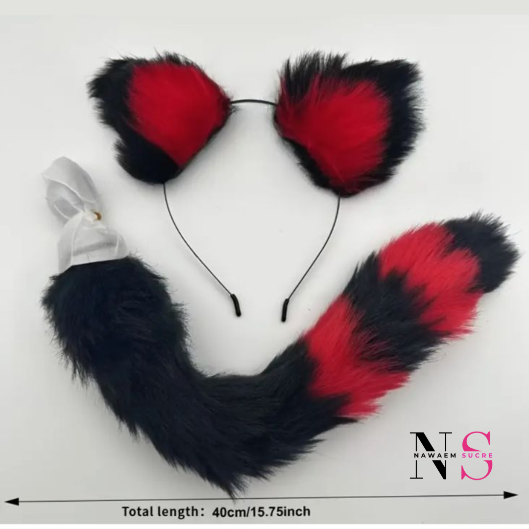 🌸 Plug Anal Rose avec Queue de Renard en Fausse Fourrure