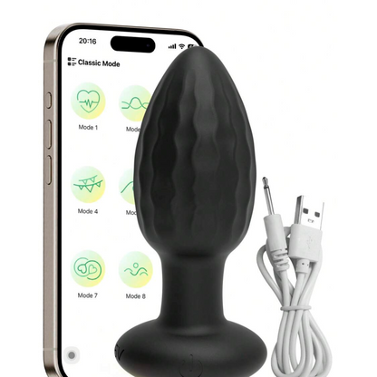 Plug anal vibrant contrôlé par application