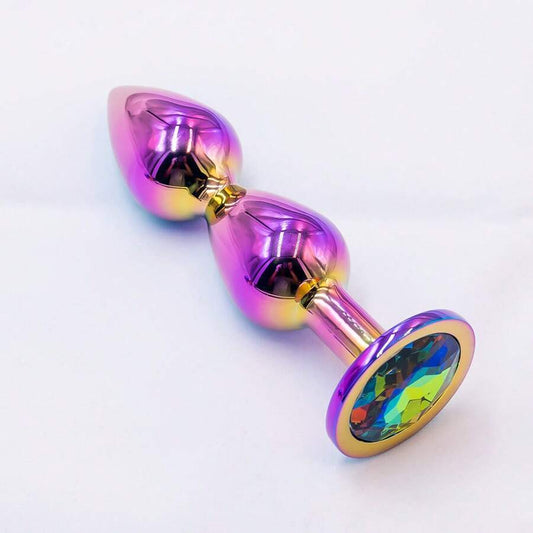 Plug Anal Métallique Arc-en-Ciel avec Cristal 💎
