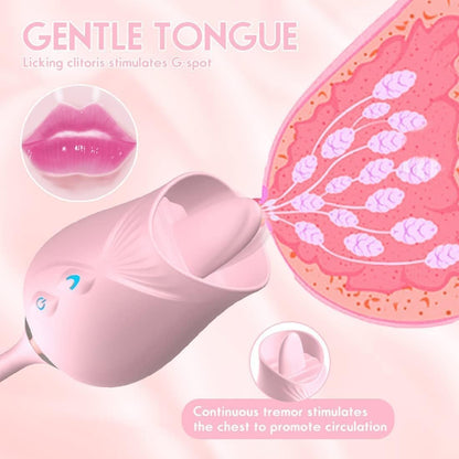 Jouet rose pour femme, vibromasseur de clitoris suçant la stimulation vaginale et anale 2 en 1